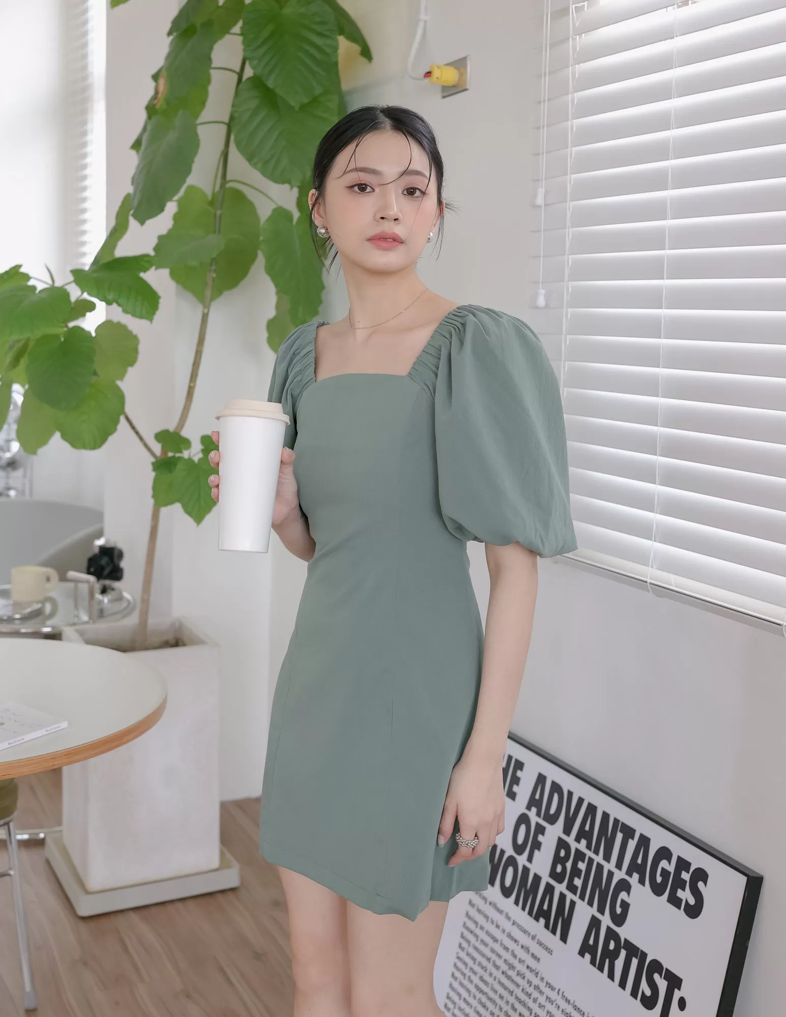 Valeria Dress in Olive