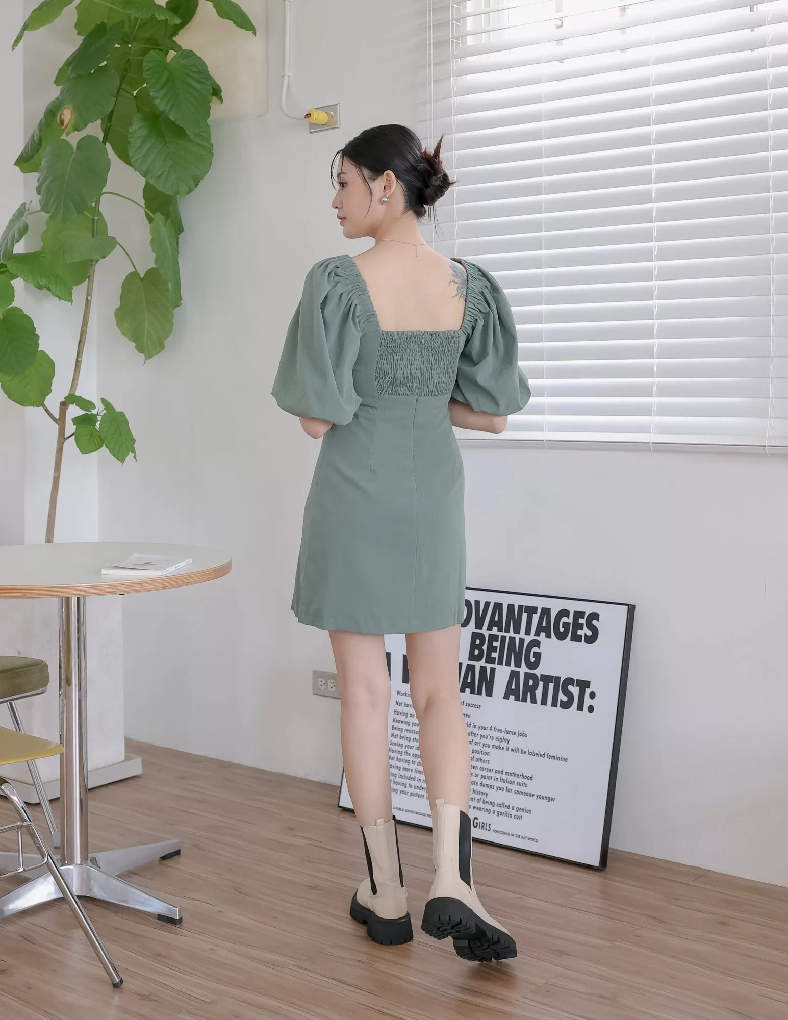 Valeria Dress in Olive