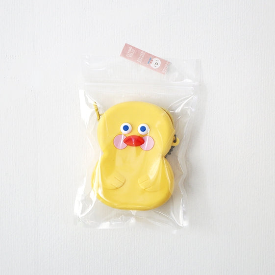 White Yellow Cute Duck Silicone Pouches Purses Mini Handbags Cosmetics Coin Wallets Womens Girls Waterproof