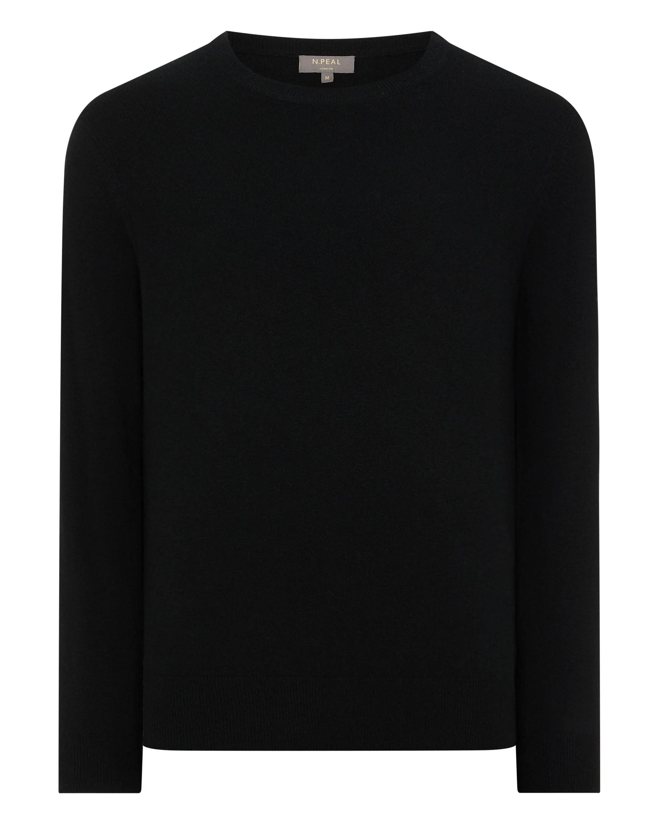 Women's Oxford Round Neck Cashmere Jumper Black