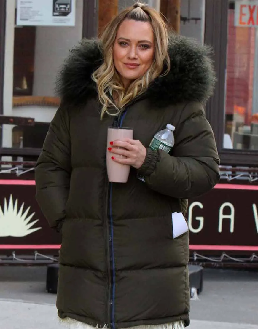 Younger S07 Hilary Duff Fur Puffer Jacket | Ujackets.com - 45% OFF