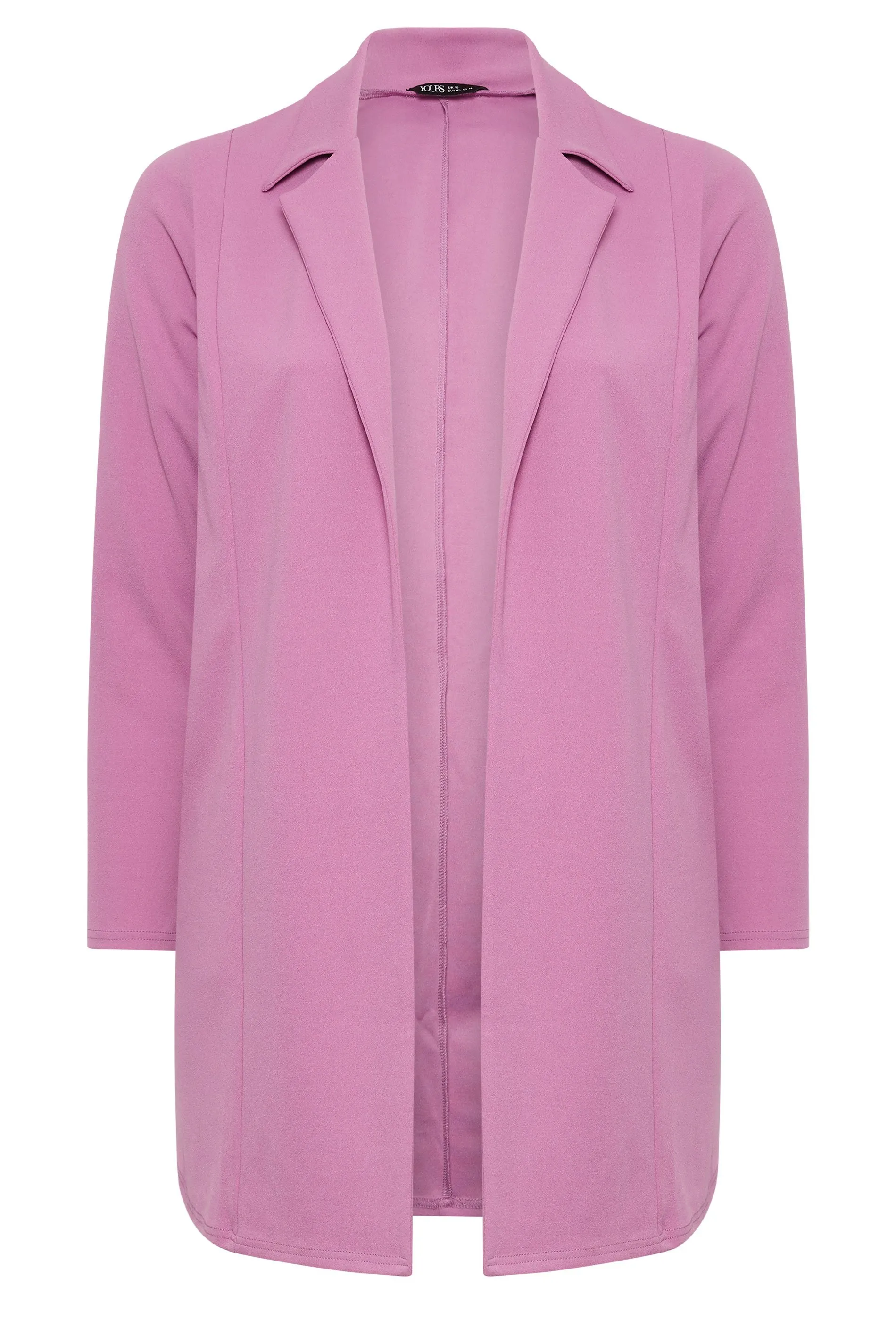 YOURS Curve Pink Scuba Blazer