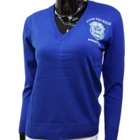 Zeta Phi Beta: Light Weight V Neck Pullover Sweater